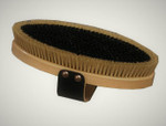 Oval Brush Filled Pure Bristle with Leather Strap - 6.75", Med-Soft