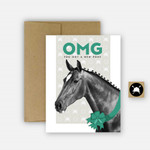 OMG New Pony Horse Equestrian Greeting Card