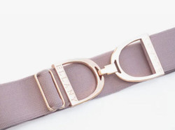 Ellany Lilac - 1.5" Rose Gold Stirrup Equestrian Elastic Belt