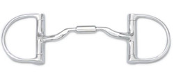 Myler Bits® English Dee without Hooks and Low Port Comfort Snaffle Bit, MB 04 - 4.75"