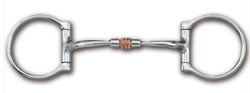 Myler Bits® Western Dee without Hooks and Comfort Snaffle with Copper Roller Bit, MB 03 - 5"