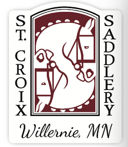St. Croix Saddlery Logo with Willernie, MN Sticker