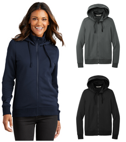 Port Authority® Ladies Smooth Fleece Hooded Jacket - Customizable