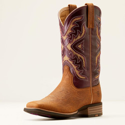 Ariat® Women's San Angelo VentTEK 360 Western Boot - Tooled Toasted Almond/Aged Merlot