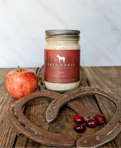 Grey Horse Candle Jar - Barn Family