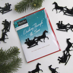 Dashing Ornament Equestrian Holiday Card