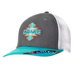 Ariat® Aztec Logo Snap Back Cap - Grey
