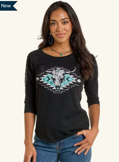 Panhandle Steer Skull Raglan Tee