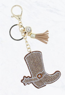 Suzie Q Glitter Cowboy Boot Keychain