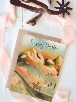 Tirzah Lane Art Happy Trails Horseback Greeting Card