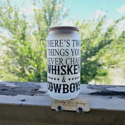 Ranchy Roan Boutique Frosted Glass Tumbler - Whiskey & Cowboys Ranchy Roan Boutique Frosted Glass Tumbler - Whiskey & Cowboys