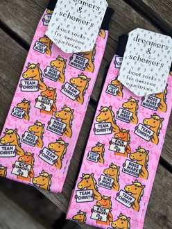 Dreamers & Schemers Custom "Team Christy" Boot Socks