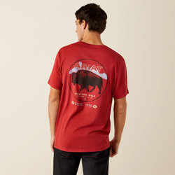Ariat® Men's Patriot Buffalo Coin T-Shirt - Brick Red