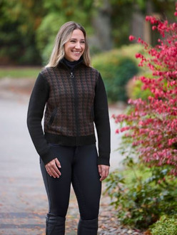 Kerrits® EQ Houndstooth Full Zip Sweater
