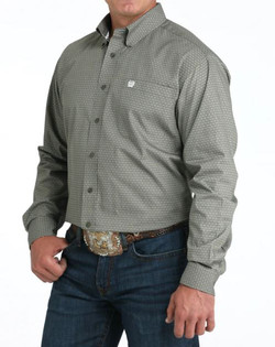 Cinch® Men’s Classic Fit Button-Down Western Shirt - Olive
