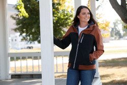 Cinch® Bonded Color Block Hoodie - Brown
