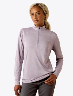 Ariat® Rebar Evolution 1/2 Zip Top - Purple Ash