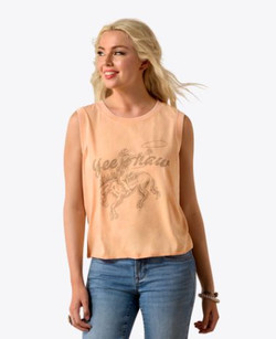 Ariat® Wild Roper Tank - Orange Chiffon