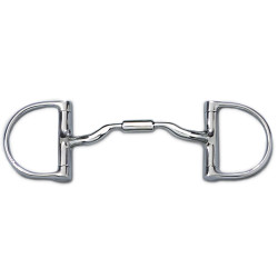 Myler® English Dee without Hooks and Low Port Comfort Snaffle MB 04 - 5" Mouthpiece