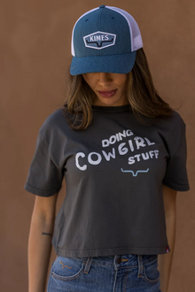 Kimes Ranch "Doing Cowgirl Stuff" Cropped Tee