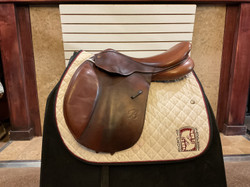 Used 17.5" Bates Caprilli Close Contact Saddle W ADJ