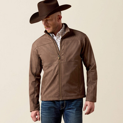 Ariat® Men's Vernon Softshell Jacket - Wren Faux Leather Print