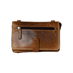 Rugged Earth Leather Organizer Wallet - Brown