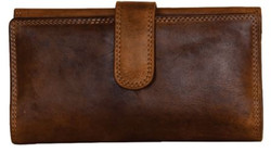Rugged Earth Leather Women's Wallet - Brown
