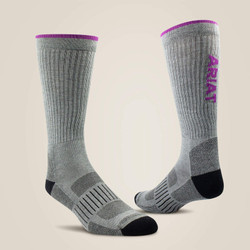 Ariat® Women's High Performance Crew Tek Work Sock (2 Pair Pack)