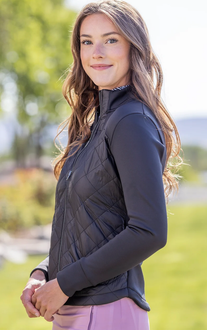 Kastel Denmark Quilted Front Full Zip Jacket
 - Black