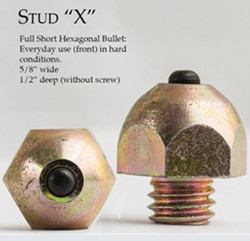 Stud "X" Full Short Hexagonal Bullet Stud