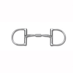 Myler Dee without Hooks with Stainless Steel Comfort Snaffle Wide Barrel - MB02, 4.75"