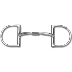 Myler Dee without Hooks with Stainless Steel Comfort Snaffle Wide Barrel - MB 02, 5"