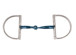 Korsteel® Blue Steel Jointed Dee Ring Snaffle Bit