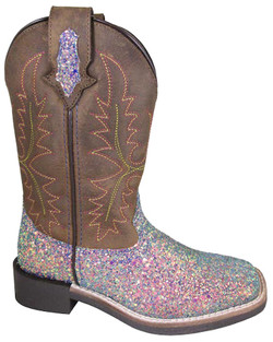 Smoky Mountain Kids' Ariel Square Toe Glitter Boots
