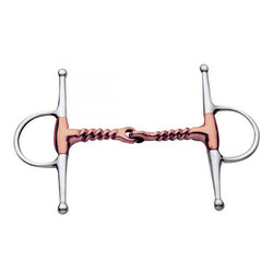 Korsteel® Stainless Steel Copper Mouth Corkscrew Full Cheek Snaffle Bit