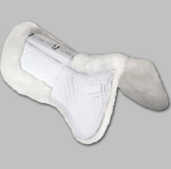 Total Saddle Fit Six Point Saddle Pad - Sheepskin Half Pad w/ Wither Freedom™