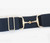 Ellany Navy - 2" Gold Snaffle Bit Equestrian Elastic Belt