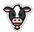 Cow Face - Sticker