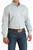 Cinch® Men's TENCEL™ Micro-Stripe Print Button-Down Western Shirt - Green/White