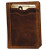 Rugged Earth Leather Small Credit Card Wallet - Brown