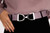 Ellany Lavender - 1.5" Silver Stirrup Elastic Belt