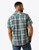 Ariat® Men's Retro Halden Fitted Short Sleeve Snap Shirt - Teal Plaid