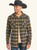Panhandle Slim Men's Black Plaid Long Sleeve Button-Up Shirt