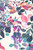 Kastel Amethyst Watercolor Floral Ruched Back Sleeveless 1/4 Zip Sun Shirt
