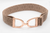 Ellany Taupe Tribal - 1.5" Rose Gold Stirrup Elastic Belt