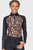 Kastel Denmark Pansies 1/4 Zip Raglan Long Sleeve Sun Shirt - Chocolate Brown