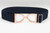 Ellany Navy - 1.5" Rose Gold Stirrup Elastic Belt