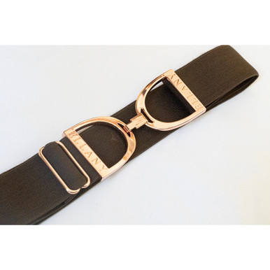 Ellany 1.5 Stirrup Elastic Belt - Navy Rose Gold – Olson's Tack Shop