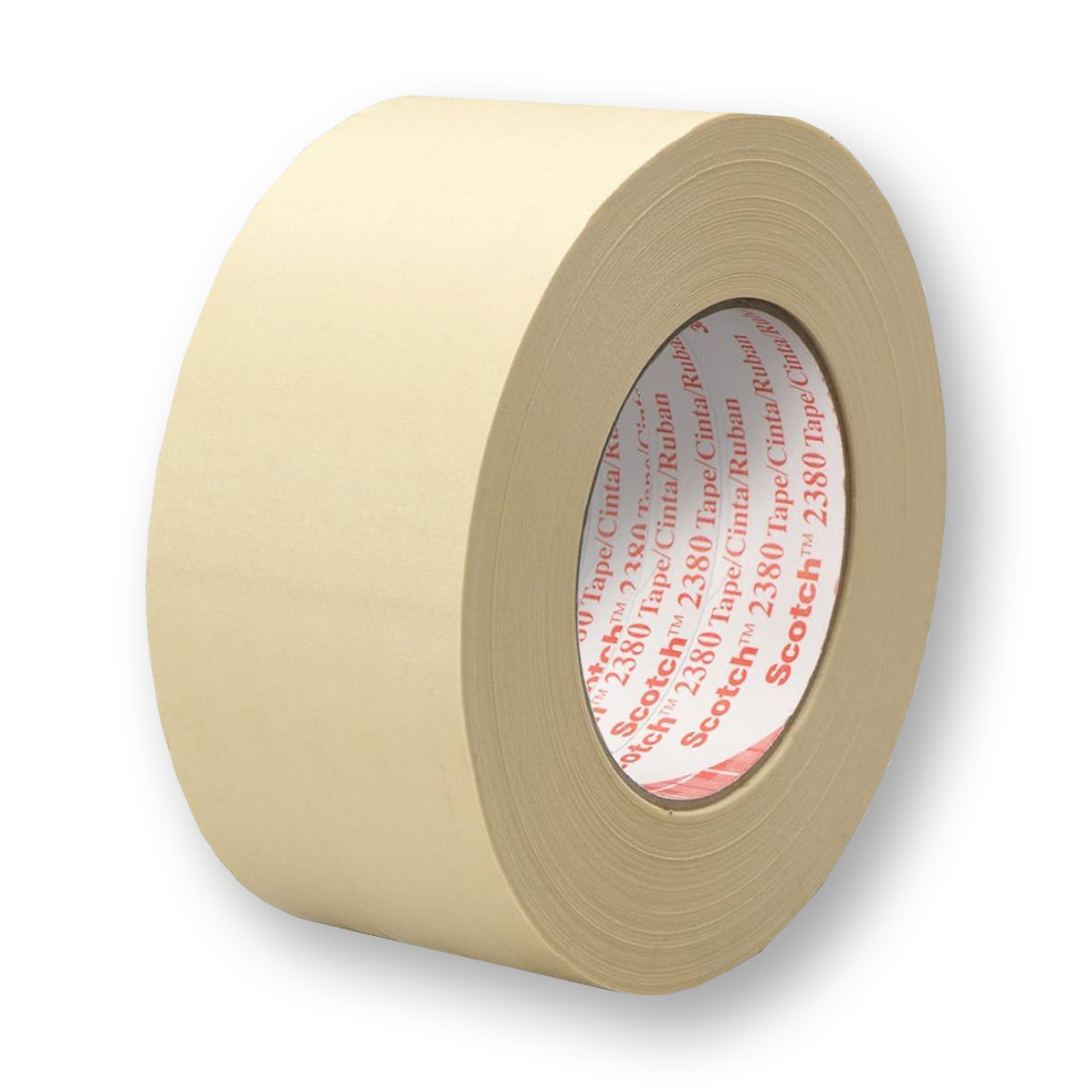 3M 2380 Tan Performance Masking Tape 72 mm x 55 m, 7.2 mil, 12Roll Case